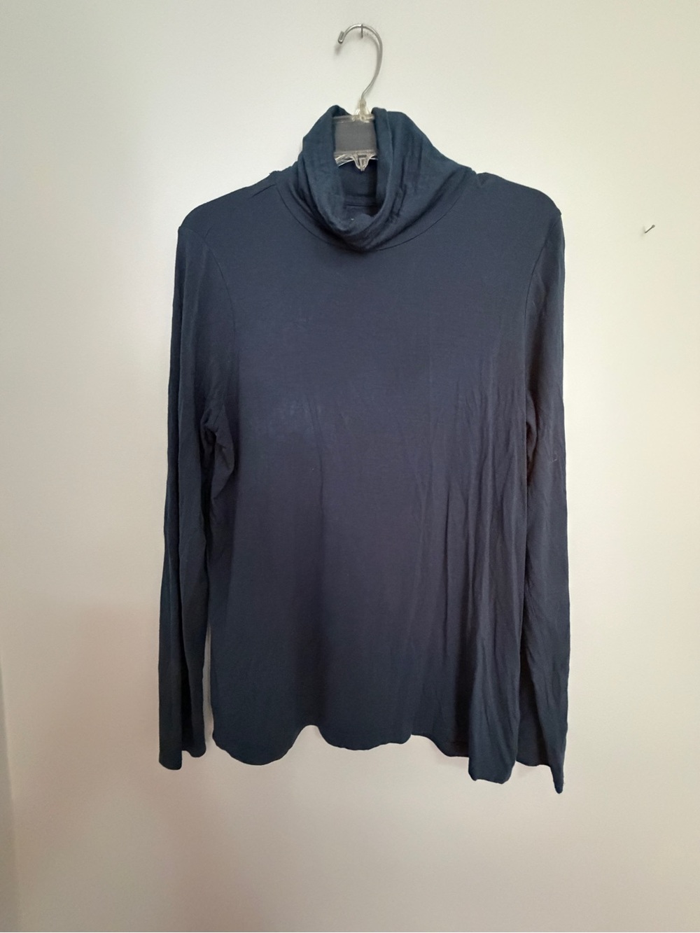 Women's Telluride Deep Blue Turtleneck Long Sleeve Top- Large